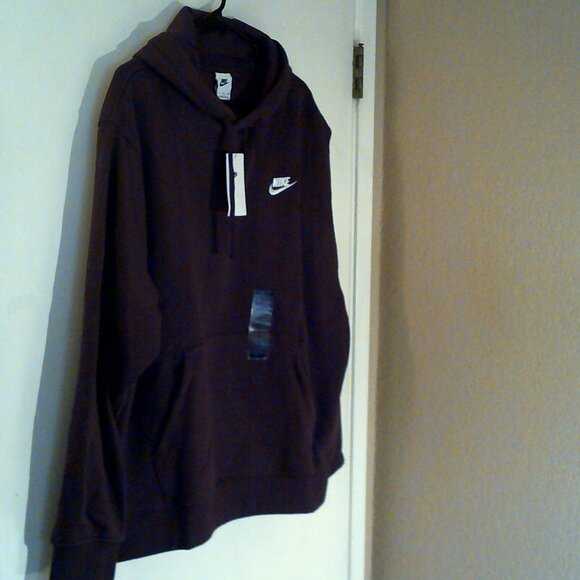 NEW NIKE SPORTSWEAR "Club Fleece PO Hoodie" MENS BURGUNDY CRUSH PO XL BV2654-652 - Picture 5 of 7